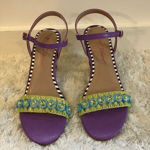 Betsey Johnson Espadrille Wedge Purple Size 7.5